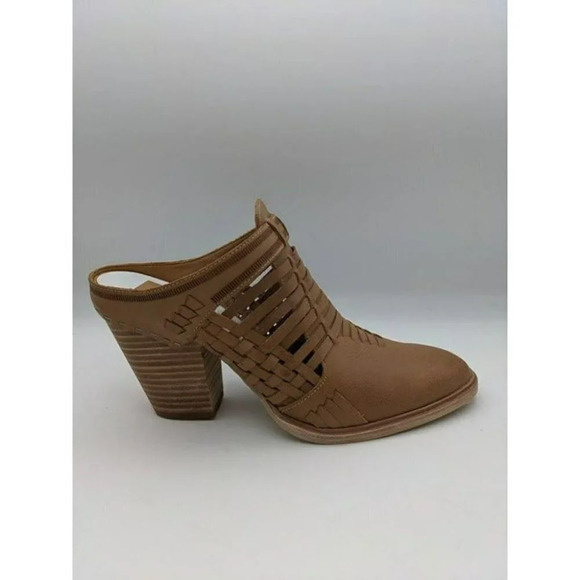 DOLCE VITA Womens Camel Brown Mule Heeley Block Heel Slip On Leather Mules 8.5 M - Picture 3 of 6